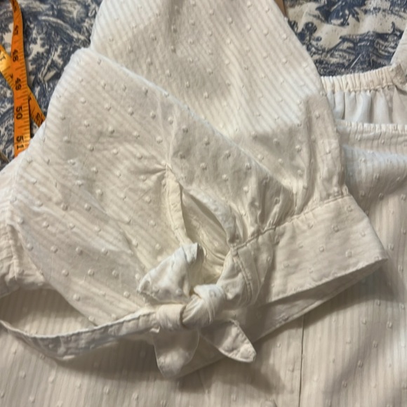 LC Lauren Conrad Dotted Swiss Top in White, Size Large - Picture 8 of 17